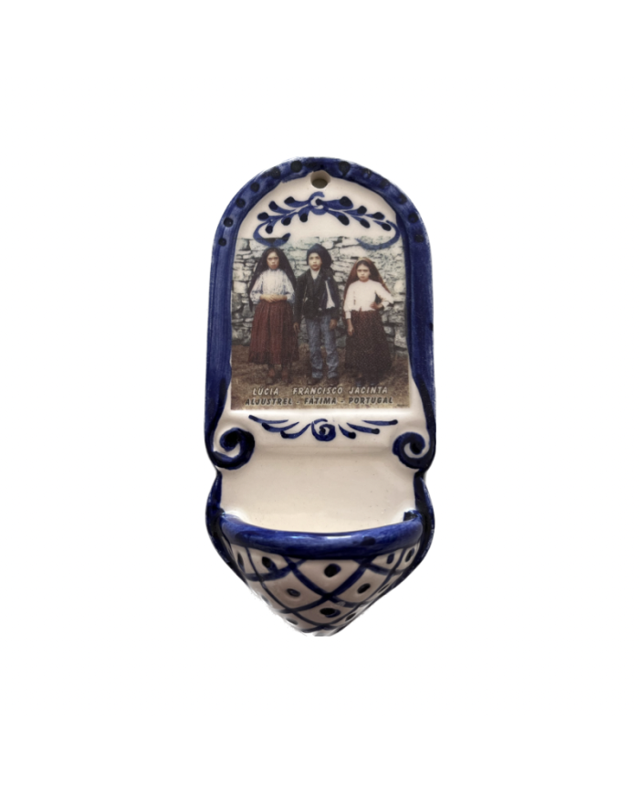 Bénitier en faïence - petits enfants