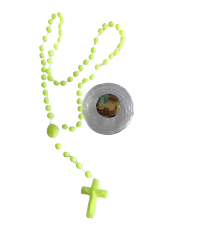 Rosary fluorescent plastic with box