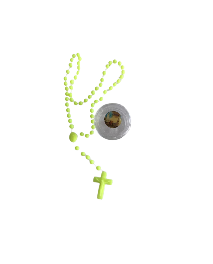 Rosary fluorescent plastic with box