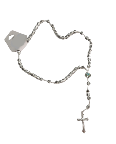 Terço plástico contas com cruz