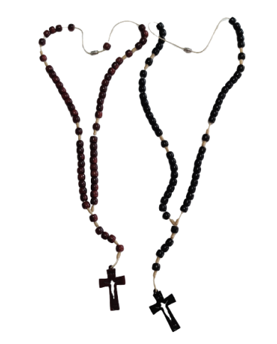 Terço madeira com fecho