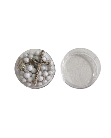 Terço com estrelas branco