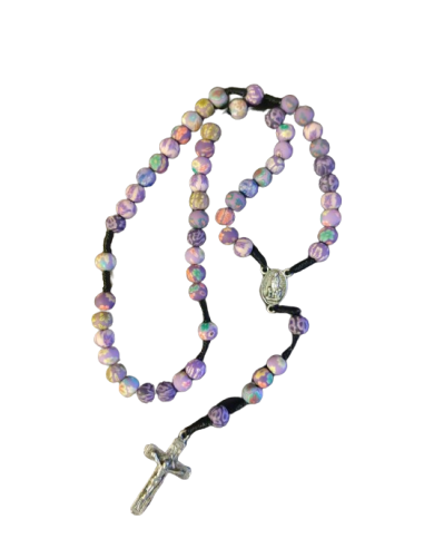 Terço de cordão roxo